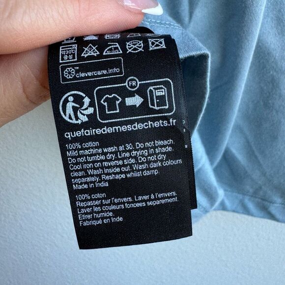 NWT All Saints Allsaints Ramskull Vidal Short Sleeve Polo Shirt Blue Size Small - Picture 6 of 8